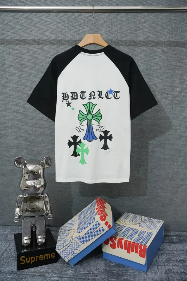 Chrome Hearts 十字与花卉图案插肩T恤 2