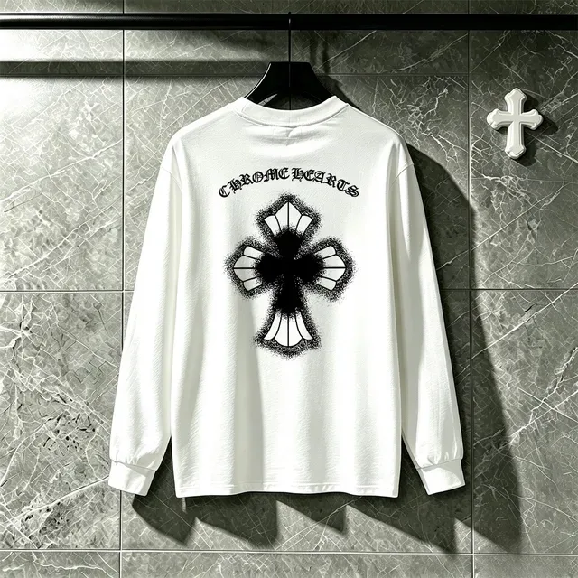 Chrome Hearts Cross Graphic Black Long-Sleeve T-Shirt 11