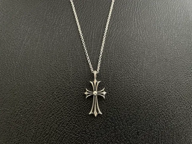 Chrome Hearts Crucifix चांदी धातु क्रॉस पेंडेंट नेकलेस 5