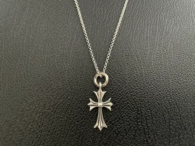 Chrome Hearts Crucifix चांदी धातु क्रॉस पेंडेंट नेकलेस 7