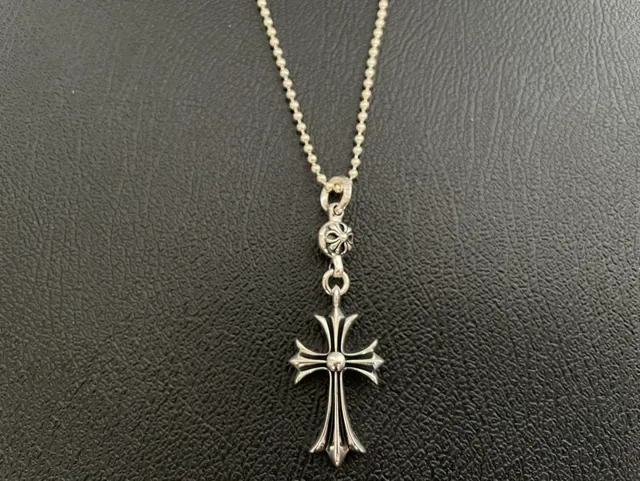 Chrome Hearts Crucifix चांदी धातु क्रॉस पेंडेंट नेकलेस 9