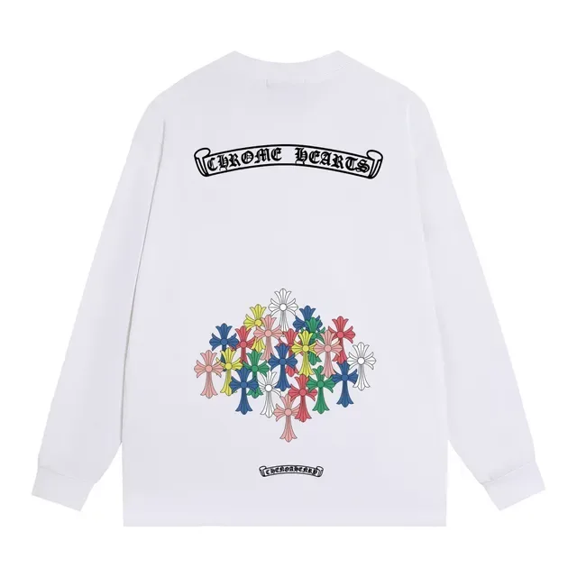 Chrome Hearts Graphic Tee Black Multicolor Long-Sleeve Crewneck T-Shirt 7