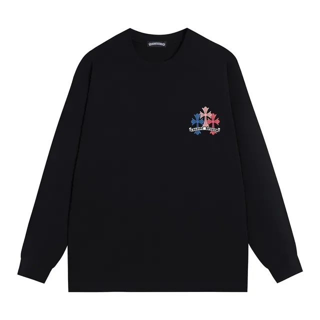Chrome Hearts Graphic Tee Black Multicolor Long-Sleeve Crewneck T-Shirt 8