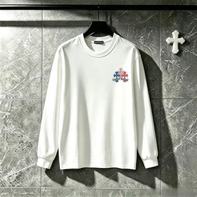 Chrome Hearts Graphic Tee Black Multicolor Long-Sleeve Crewneck T-Shirt 12