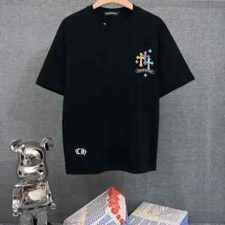 Chrome Hearts Multi-Cross Graphic Black T-Shirt