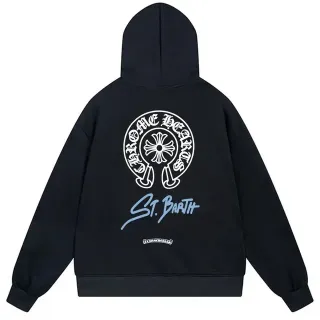 Chrome Hearts St. Barth Graphic Back-Print Black Hoodie by Chrome Hearts — hoodies supplier, yupoo album photo