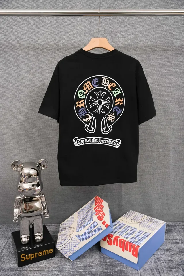 Chrome Hearts ট্রিপল ক্রস গ্রাফিক কালো টি-শার্ট 2