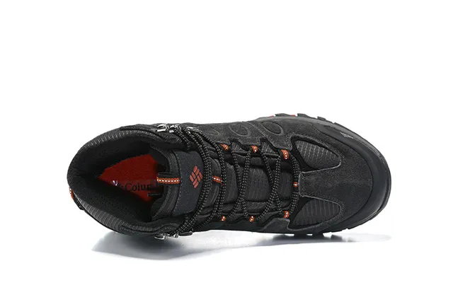 Columbia Bottes de randonnée imperméables à talons hauts noires grises 5