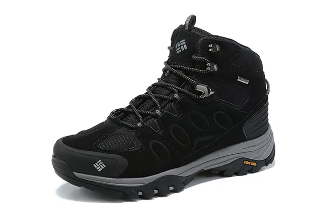 Columbia Bottes de randonnée imperméables à talons hauts noires grises 16