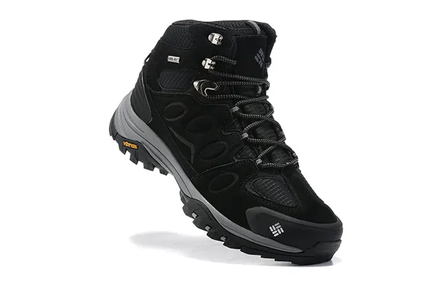 Columbia Bottes de randonnée imperméables à talons hauts noires grises 17