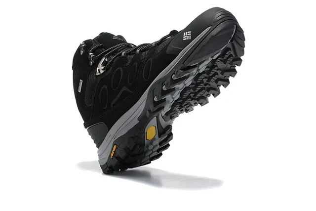 Columbia Bottes de randonnée imperméables à talons hauts noires grises 18