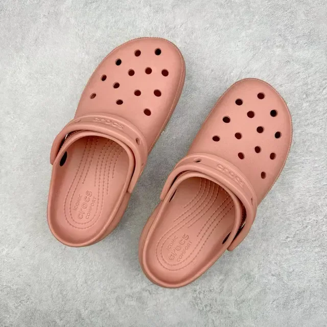 Crocs 经典平台洞洞鞋 尘粉色 8
