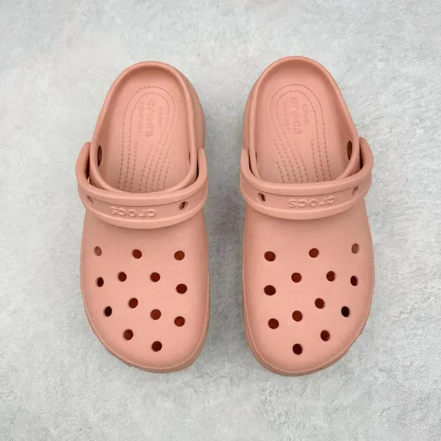 Crocs 经典平台洞洞鞋 尘粉色 9