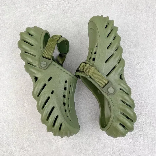 Crocs Echo Clog Verde Oliva Espuma Moldada Clog 8