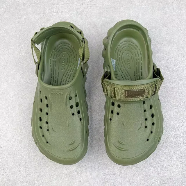 Crocs Echo Clog Verde Oliva Espuma Moldada Clog 9