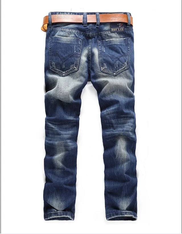 Diesel Distressed Mid-Wash Slim-Straight Jeans 11
