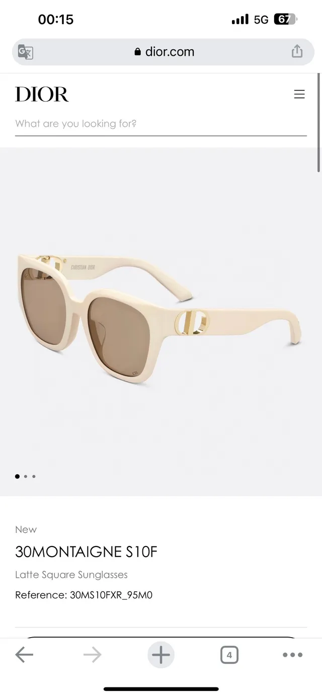 Dior 30 Montaigne S8U Beige-Pink Square Sunglasses 3