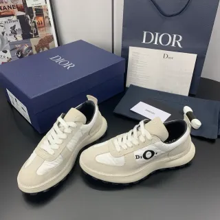 Dior B23 米白 混合材质鞋面 厚底平台鞋底 生活方式运动鞋