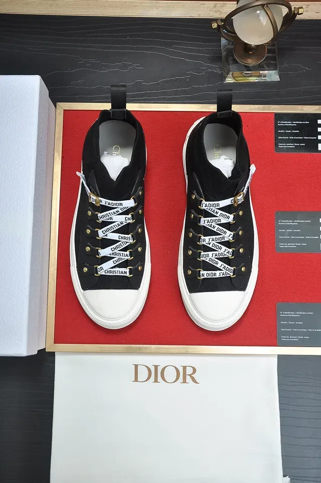 Dior B23 Black and White Platform Lifestyle Sneakers 5