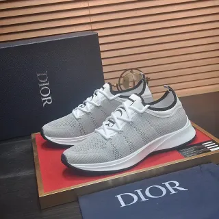 Dior B23 ग्रे ब्लैक बुनना जाली ऊपरी एकीकृत लेस प्रणाली जीवन शैली स्नीकर