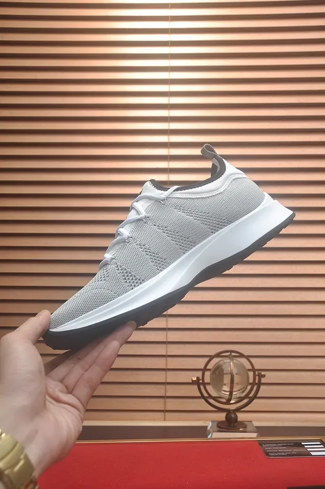 Dior B23 Gray Black Knit Mesh Upper Integrated Lace System Lifestyle Sneakers 5