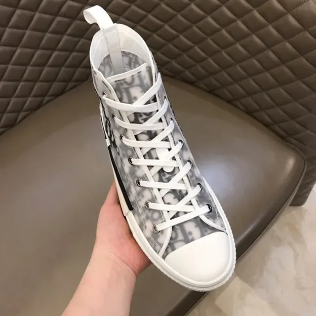 Dior B23 Monogram-Print High-Top Lifestyle Sneakers 4
