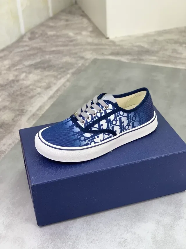 Dior B23 Zapatillas Azul marino Oblique Monogram Lifestyle 5