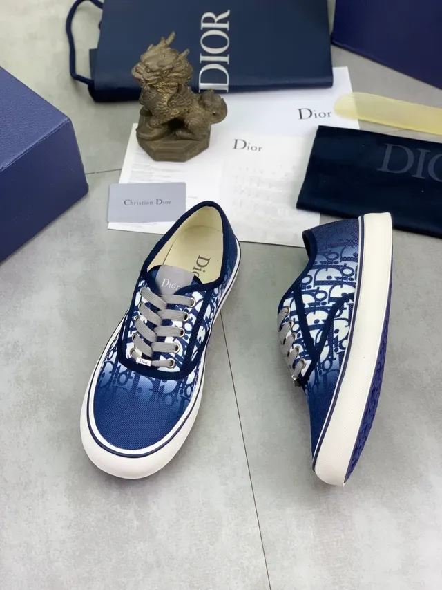 Dior B23 Zapatillas Azul marino Oblique Monogram Lifestyle 6