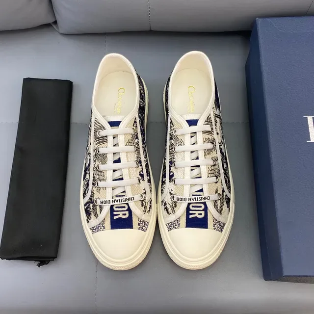Dior B23 Navy Oblique Print Lifestyle Sneakers 2
