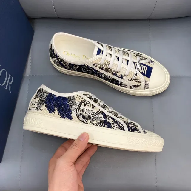 Dior B23 Navy Oblique Print Lifestyle Sneakers 3