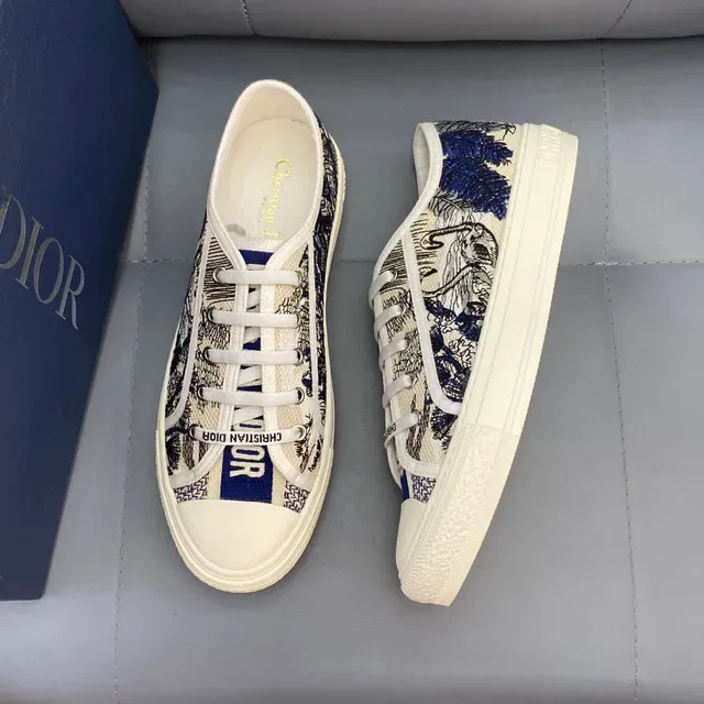 Dior B23 Navy Oblique Print Lifestyle Sneakers 4