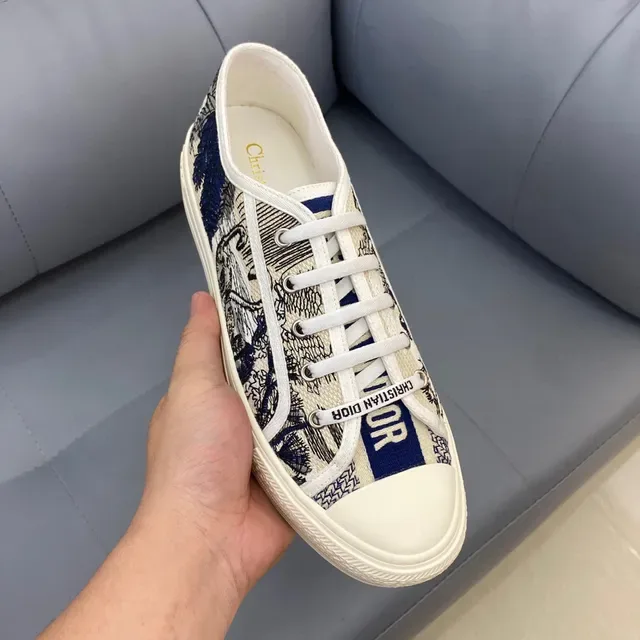 Dior B23 Navy Oblique Print Lifestyle Sneakers 7
