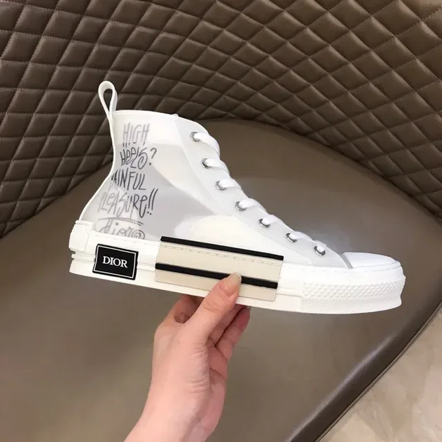 Dior B23 Blanc Noir Haut Transparents Maille Supérieure Lifestyle Sneakers 2