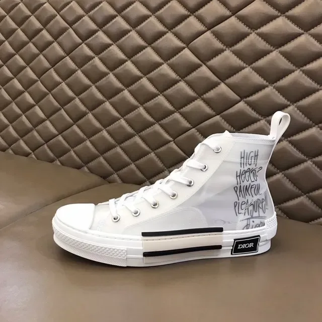 Dior B23 Blanc Noir Haut Transparents Maille Supérieure Lifestyle Sneakers 4