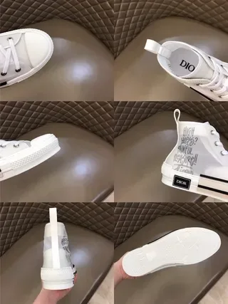 Dior B23 Blanc Noir Haut Transparents Maille Supérieure Lifestyle Sneakers 5