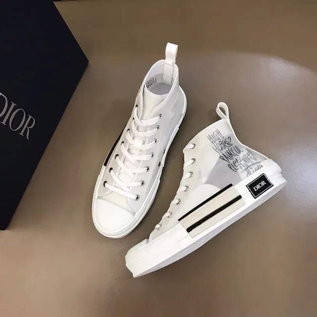 Dior B23 Blanc Noir Haut Transparents Maille Supérieure Lifestyle Sneakers 8