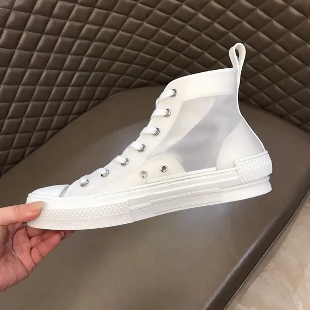 Dior B23 Blanc Noir Haut Transparents Maille Supérieure Lifestyle Sneakers 9