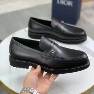Dior B27 لافر أسود جلد مصقول Penny Loafer