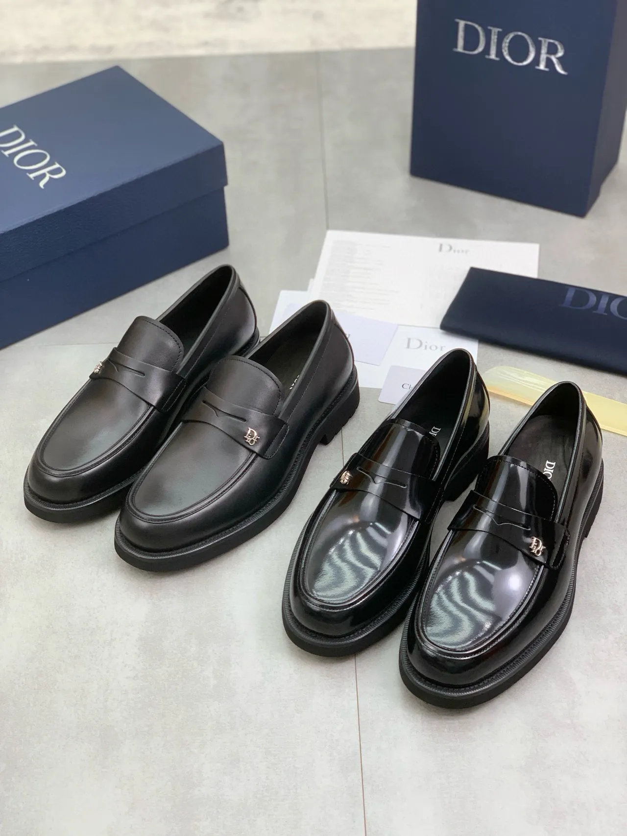 Dior B27 Loafer Black Polished Leather Penny Loafer 2
