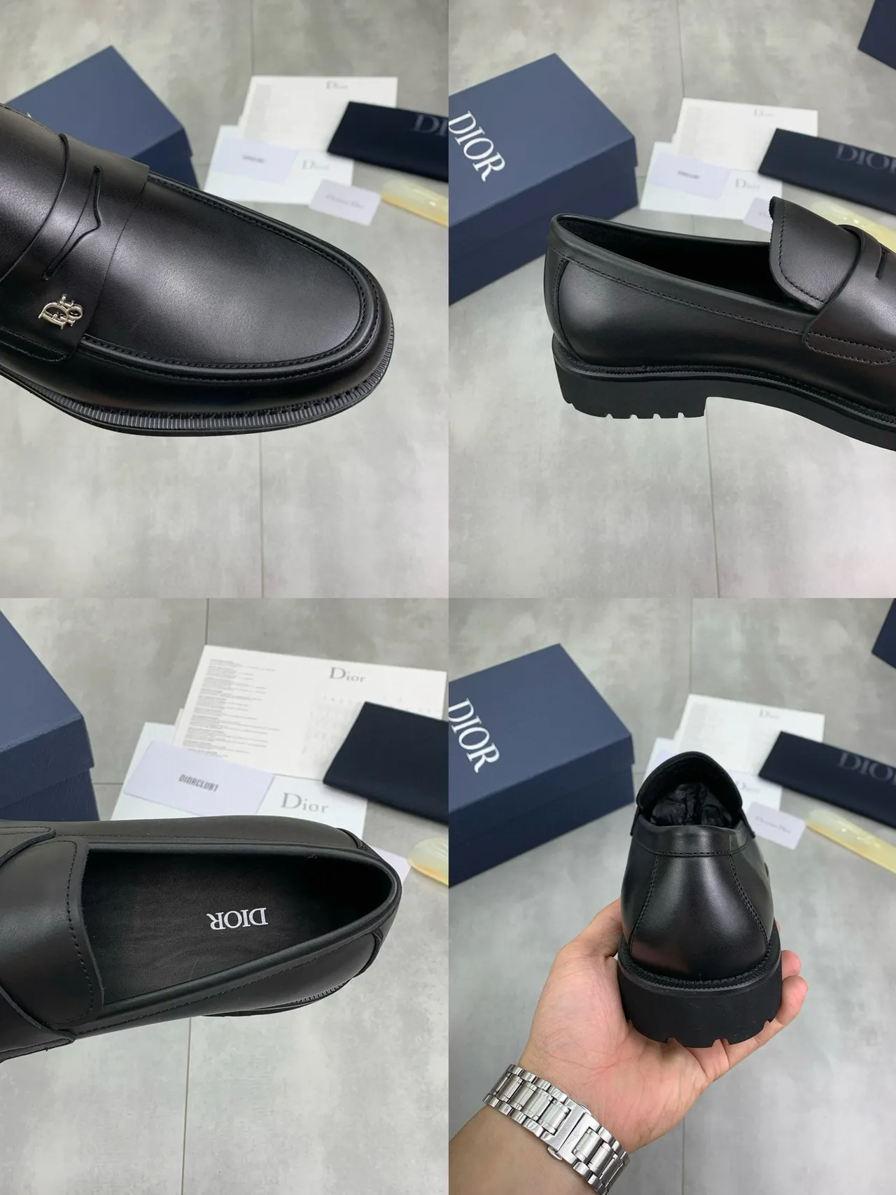 Dior B27 Loafer Black Polished Leather Penny Loafer 3