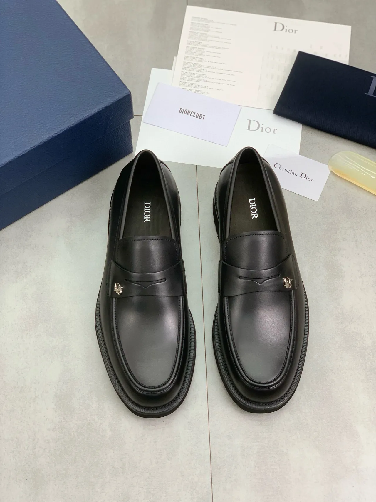 Dior B27 Loafer Black Polished Leather Penny Loafer 5