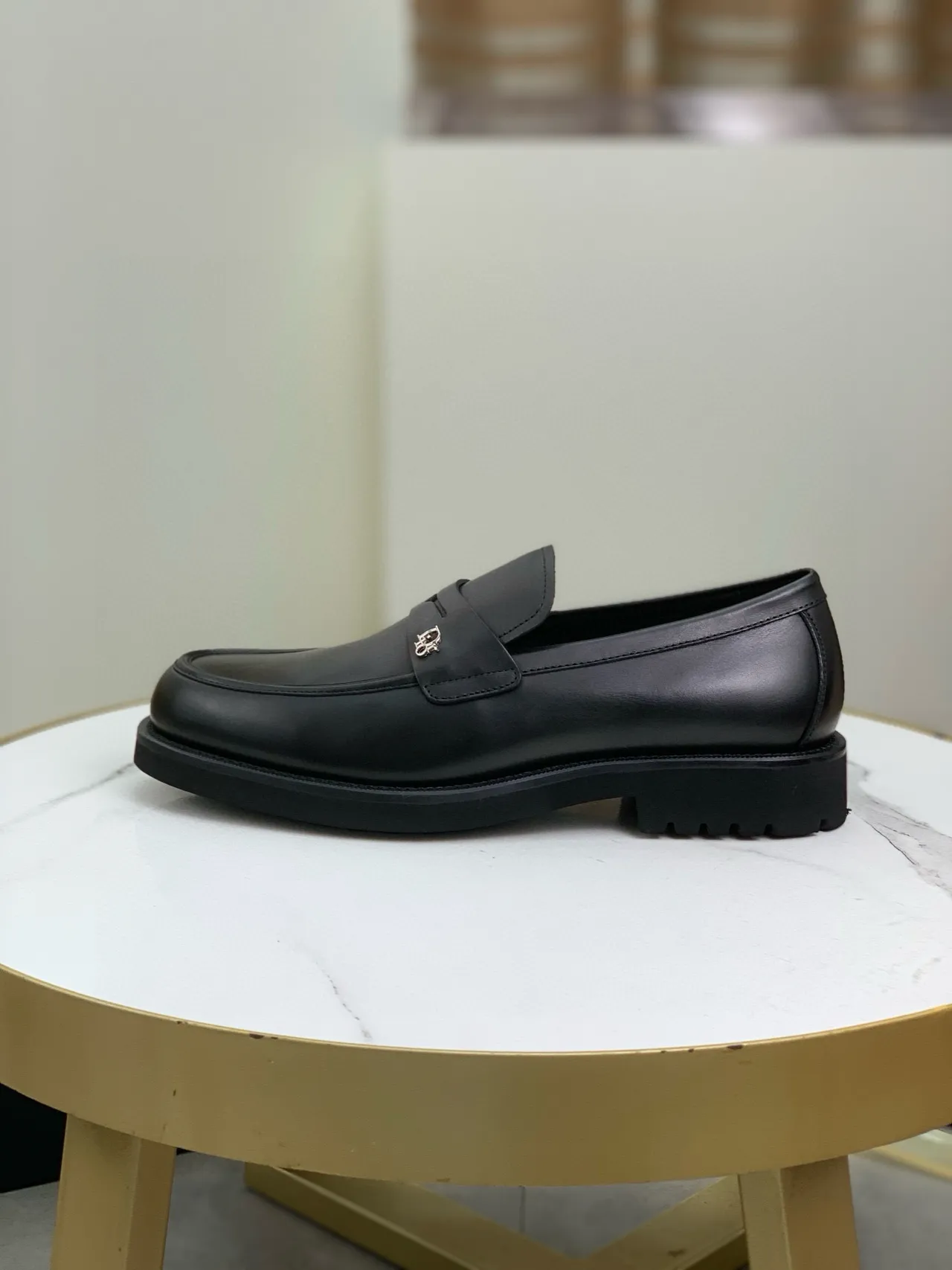Dior B27 Loafer Black Polished Leather Penny Loafer 6