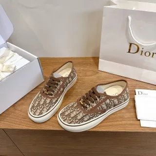 Dior B27 मोनोग्राम कैनवास ब्राउन बेज लाइफस्टाइल स्नीकर