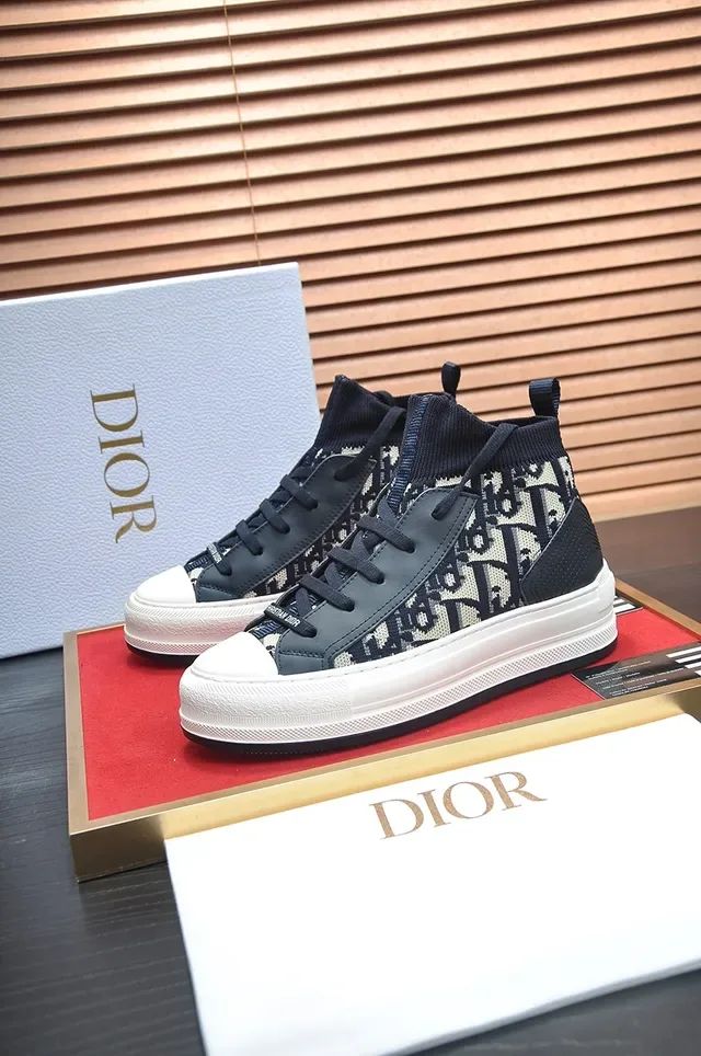Dior B27 Monogram Knit High-Top Lifestyle Sneakers 4