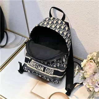 Dior Book Tote ميني باك باك بحري Oblique Monogram كاجوال باك باك 2