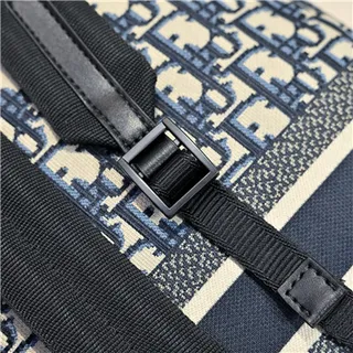 Dior Book Tote ميني باك باك بحري Oblique Monogram كاجوال باك باك 6
