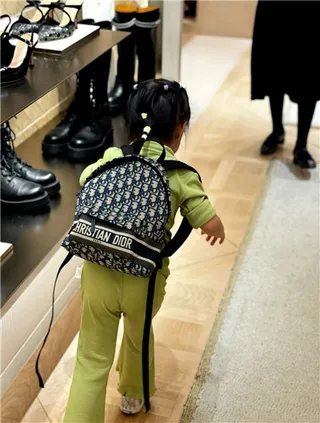 Dior Book Tote ميني باك باك بحري Oblique Monogram كاجوال باك باك 15