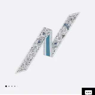 Dior Mitzaḥ Foulard de soie blanc bleu floral et papillon imprimé base