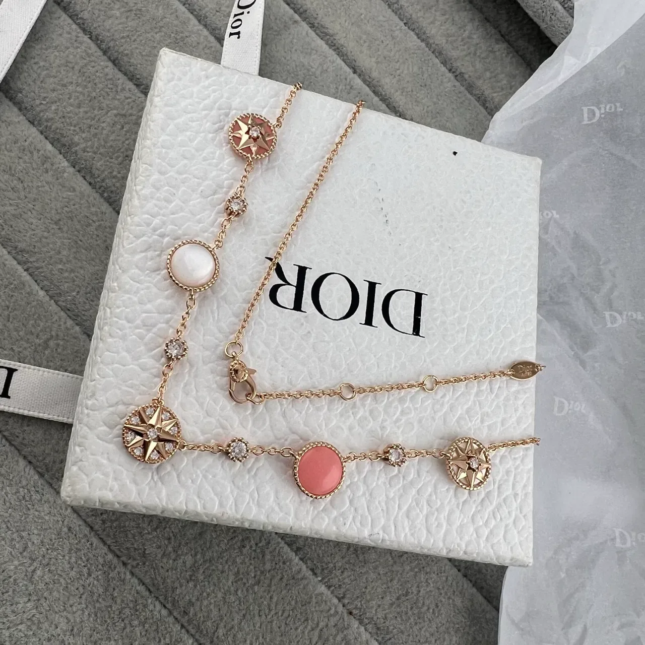 Dior Rose des Vents Bracelet étoile et perle doré 4