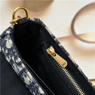 Dior Saddle Black Navy Monogram Canvas কাঁধের ব্যাগ 2
